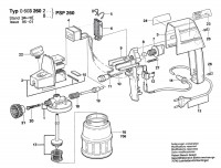 Bosch 0 603 260 203 Psp 260 Spray Gun 220 V / Eu Spare Parts